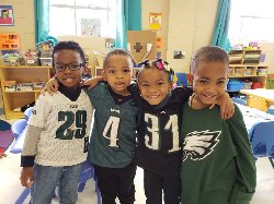 Students in Eagles Gear